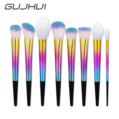 

〖Follure〗8Pcs Blending Pencil Foundation Eye shadow Makeup Brushes Eyeliner Brush