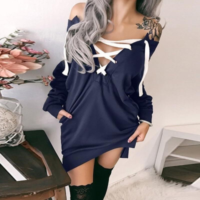 

Casual fashion necktie tether long sweater