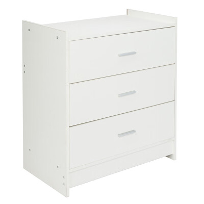 

3 Drawer Storage Organizer Cabinet Multipurpose End Side Table Nightstand for Bedroom White