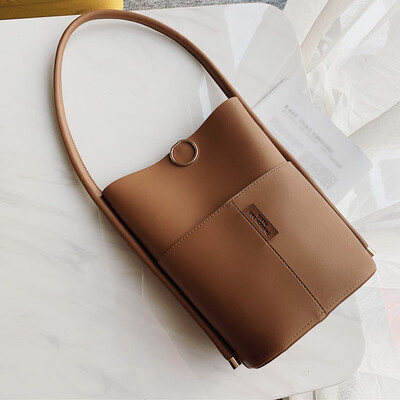 

Tailored Womens Fashion Simple Shoulder Bag Wild Large Capacity Fashion Bucket Bag