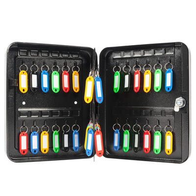 

48 Metal Safe Hook Key Box wTag Home Car Lock Storage Case Cabinet Wall Mount
