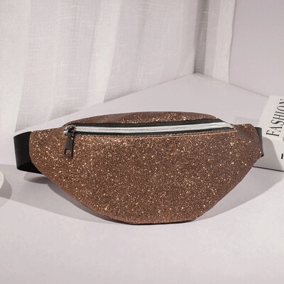 

Fashion Women Men Clear Glitter Waist Belt Bum Bag Pouch Hip Purse Travel Bag