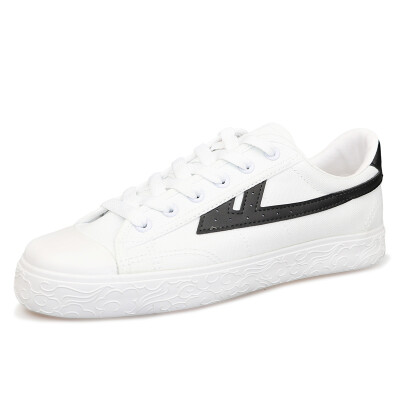 

Warrior canvas shoes low to help casual couple models with flat-bottom sports WL0003T black&white 44 larger one yard