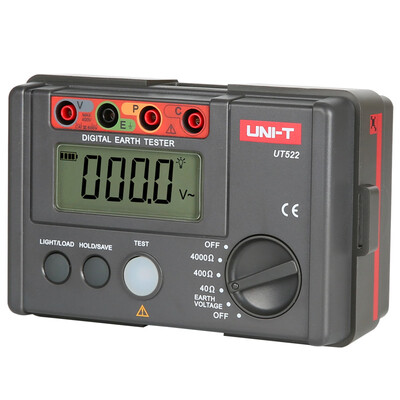 

UNI-T UT522 Earth Resistance Tester Simple 2-Wire TestingPrecision 3-Wire Testing Data Logging Low Battery Indication