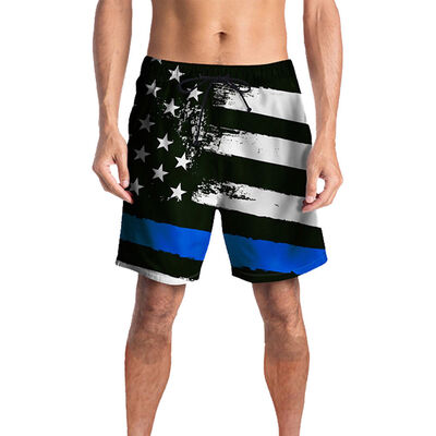 

MENS American FLAG SWIM TRUNK BOARD SHORTS Black & White OLD GLORY