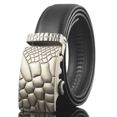 

xsby Mens Leather Ratchet Dress Belt Adjustable Slide Belts for Men with Automatic Buckle