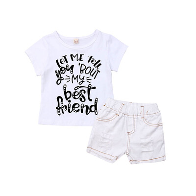 

Toddler Kids Baby Boys Girls Clothes Sets T-Shirt Short Pants 2PCs Clothes Se