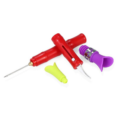 

3pcsset Bamboo Shape Air Pressure Wine Bottle Opener Wine Pourer Wine Stopper Corkscrew Remover Wine Bottle Opener with Foil Cutt