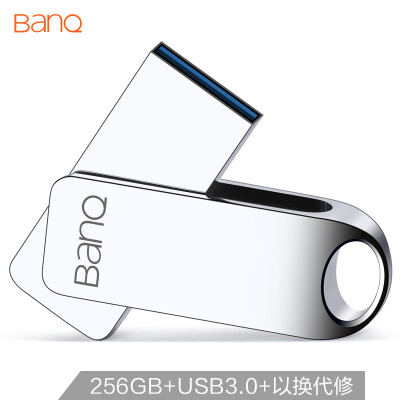 

Hibiscus banq 256GB USB30 U disk F80 high-speed distinguished version bright silver waterproof shockproof dust-proof 360-degree rotating all-metal computer car dual-use USB flash drive