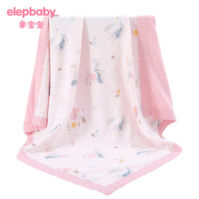 

Elephant baby elepbaby baby bath towel cotton gauze bath towel children bath towel baby supplies baby bath towel newborn gauze is 110X110CM small mole powder