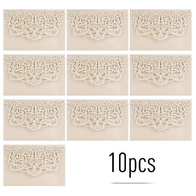 

10pcs Pearl Paper Floral Invitation Cards Invitation Holders with Blank Inner Sheet for Wedding Birthday Party Anniversary