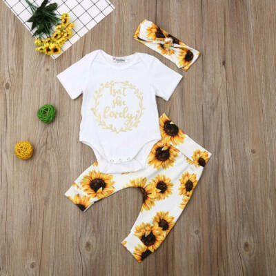 

US Newborn Kid Baby Girl Floral Clothes Jumpsuit Romper Bodysuit Pants Outfits