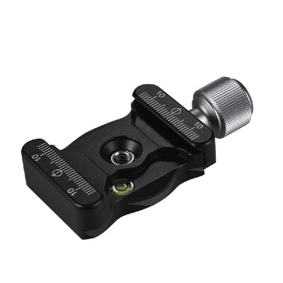 

Aluminium Alloy Quick Release Clamp with 14 & 38 Inch Screw Mount Bubble Level for Ballhead Tripods Camera Accessories for Arca