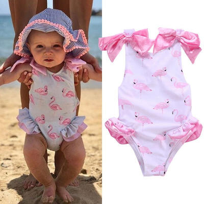 

Fashion One-piece Toddler Baby Girls Flamingos Swimwear Swimsuit Swimming Beach