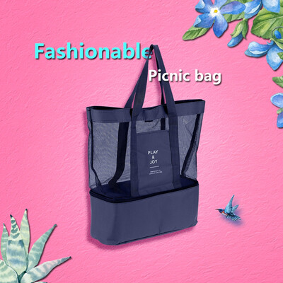

Greensen Double Layer Thermal Insulation Picnic Bag Food Storage Handbag for Travel Camping