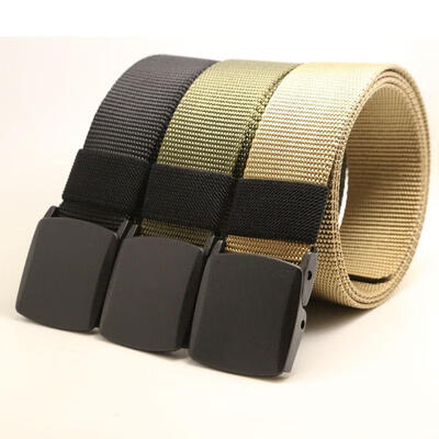 

Mens Unisex Military Tactical Nylon Belt Leisure Combat Waistband Plastic Buckle