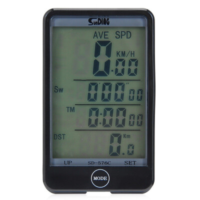 

SD - 576C Waterproof Large Screen Mode Touch Wireless Bicycle Computer Odometer with LCD Backlight