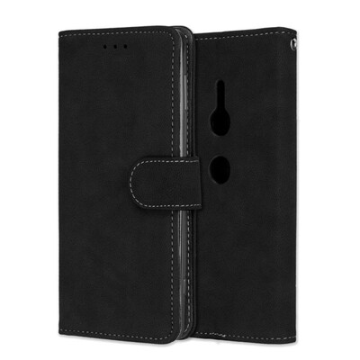 

MOONCASE Sony Xperia XZ2 Vintage Scrub 3 Card Case - Black