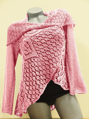 

Pure color irregular sexy sweater