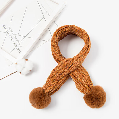

2018 baby scarf winter boys&girls baby soft warm wool scarf childrens wild ball ball scarf tide