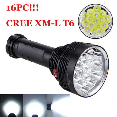 

Saidsome 38000LM 16x XM- T6 LED Flashlight 3 Mode Torch Light Lamp Waterproof flashlight lamp