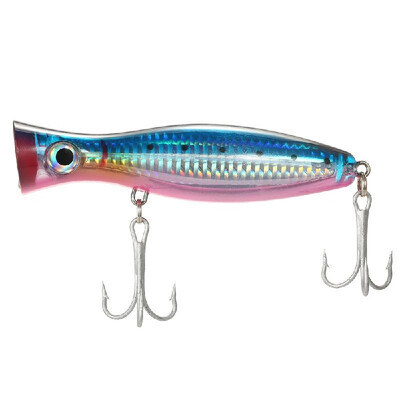 

12cm 45g Large Popper Lure Artificial Seal Lure 3D Eyes Hard Popper Fishing Lure with Hooks&Ring for Saltwater Freshwater