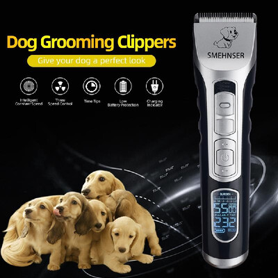 

Dog Grooming Clippers Low Noise Rechargeable Cordless Pet Clippers with Battery Indicator Dogs Cats Pets Hair Clippers Shaver Tool