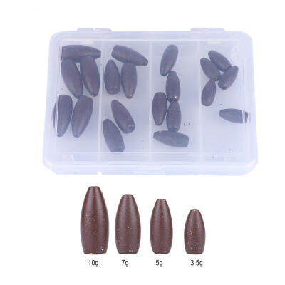 

Greensen 20pcs Bullet Fishing Sinker Copper Fish Casting Tool Set with Box Fishing Tackle