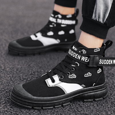

Mens shoes fall Korean version of the trend high help Martin boots hundred board shoes Gao Bang sports tide shoes