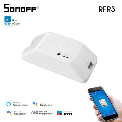 

SONOFF RFR3 WIFI DIY Smart Switch 433MHz RF Control Timer Light Controller APP Wireless Remote Control Home Module Work with Alexa