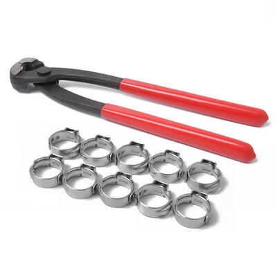 

PEX Cinch Crimping Tool with 10pcs 78-95mm Stainless Steel Hose Clamps