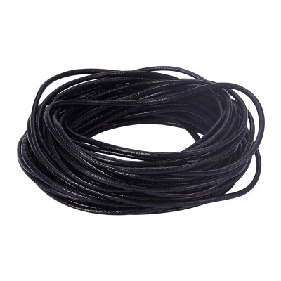 

PH PANDAHALL 10 Meters 3mm Round Cowhide Leather Jewelry Beading Cord for Bracelet Necklace Craft Making