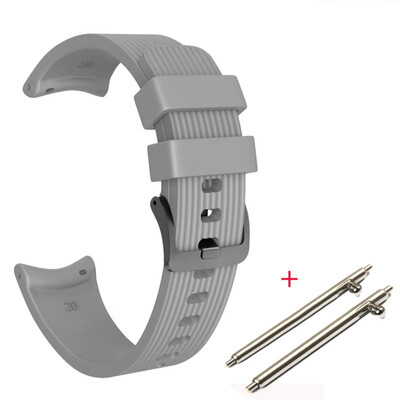 

Silicone Watch Band Strap Stainless Steel Quick Release Pin Buckled Adjustable Soft Lightweight Wristband For galaxy watch 42mm