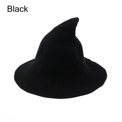 

Witch Hat Diversified Along The Sheep Wool Cap Knitting Fisherman Hat Female Fashion Witch Pointed Basin Bucket for Halloween