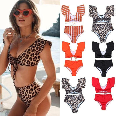 

Women High Waist Bikini Set Push Up Padded Ladies Swimsuit Bathing Suit Swimwear