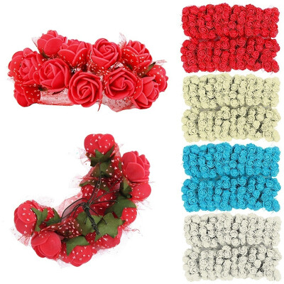 

144pcs Colourfast Foam Roses Artificial Flower Wedding Bride Bouquet Party Prom