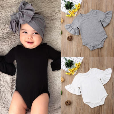 

Newborn Infant Baby Girls Outfit Cotton Romper Jumpsuit Bodysuit Summer Clothes