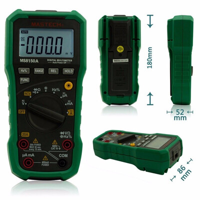 

Mastech MS8150A Digital 4000 counts Auto Range Multimeter Voltage Current Resistance Tecrep Tester Ammeter Diagnostic-tool