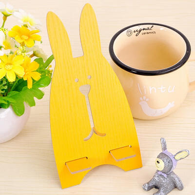 

Jailbreak Rabbit Mobile Phone Charging Bracket Wooden Lazy Bed DIY Phone Holder Stent Holder For IPHONE Android Phones