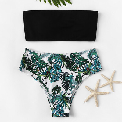 

Saidsome Women Printing Bandage Bikini Set Brazilian Swimwear Beachwear Swimsuit