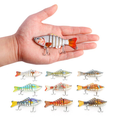 

Outlife 7-segment Swimbait Crankbait Multi-jointed Fishing Lure with Treble Hook Artificial Bait Tackle 10cm 20g