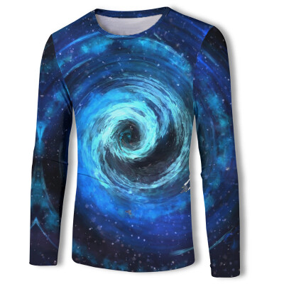 

Mens Sweatshirt Pullover Tops 3D Print Round Neck T-shirt Long Sleeve Casual