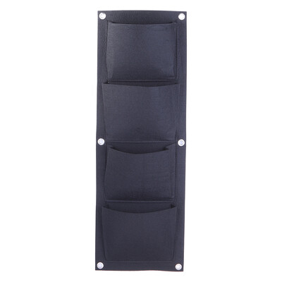 

4-Pocket Planter Indoor Outdoor Wall Balcony Garden Vertical Hanging Bag