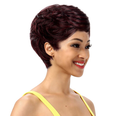 

Noble Womens Synthetic Hair Wigs For Black Women 10 Inch Blonde Wig Short Wavy Wig Heat Resistant 2 Color Free Shipping
