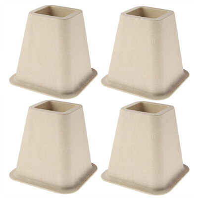

Bed Risers or Furniture Risers for Bed Chair Desk Table Set of 4 WhiteBlack