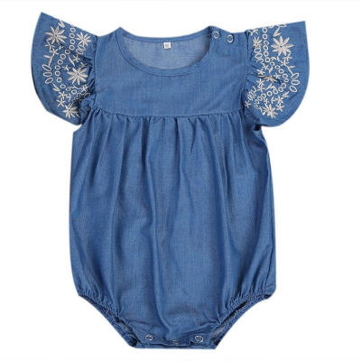 

Fashion Newborn Baby Girl Denim Romper Jumpsuit Bodysuit Outfits Sunsuit Clothes