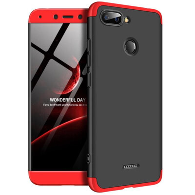 

MOONCASE Red rice 6 three-section all-inclusive shield - black red