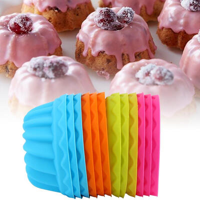 

Greensen 12Pcs Mini Pumpkin Silicone Cupcake Baking Cups Nonstick Pastry Muffin Molds Cupcake MoldMuffin Molds