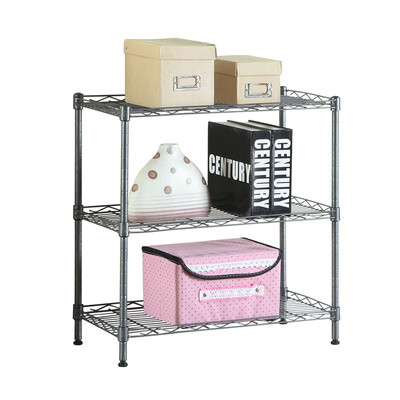 

Shelf Organizer Heavy Duty Steel 3 Tier Adjustable Wire Multiuse Organizing Rack