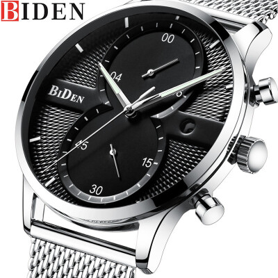 

Biden Biden mens ultra-thin mesh belt waterproof fashion watch